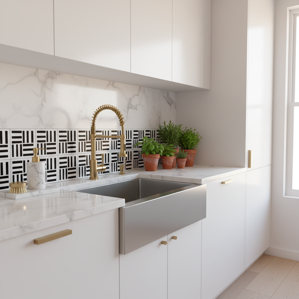 Tile Stencil - Design 38 - Kitchen Sink