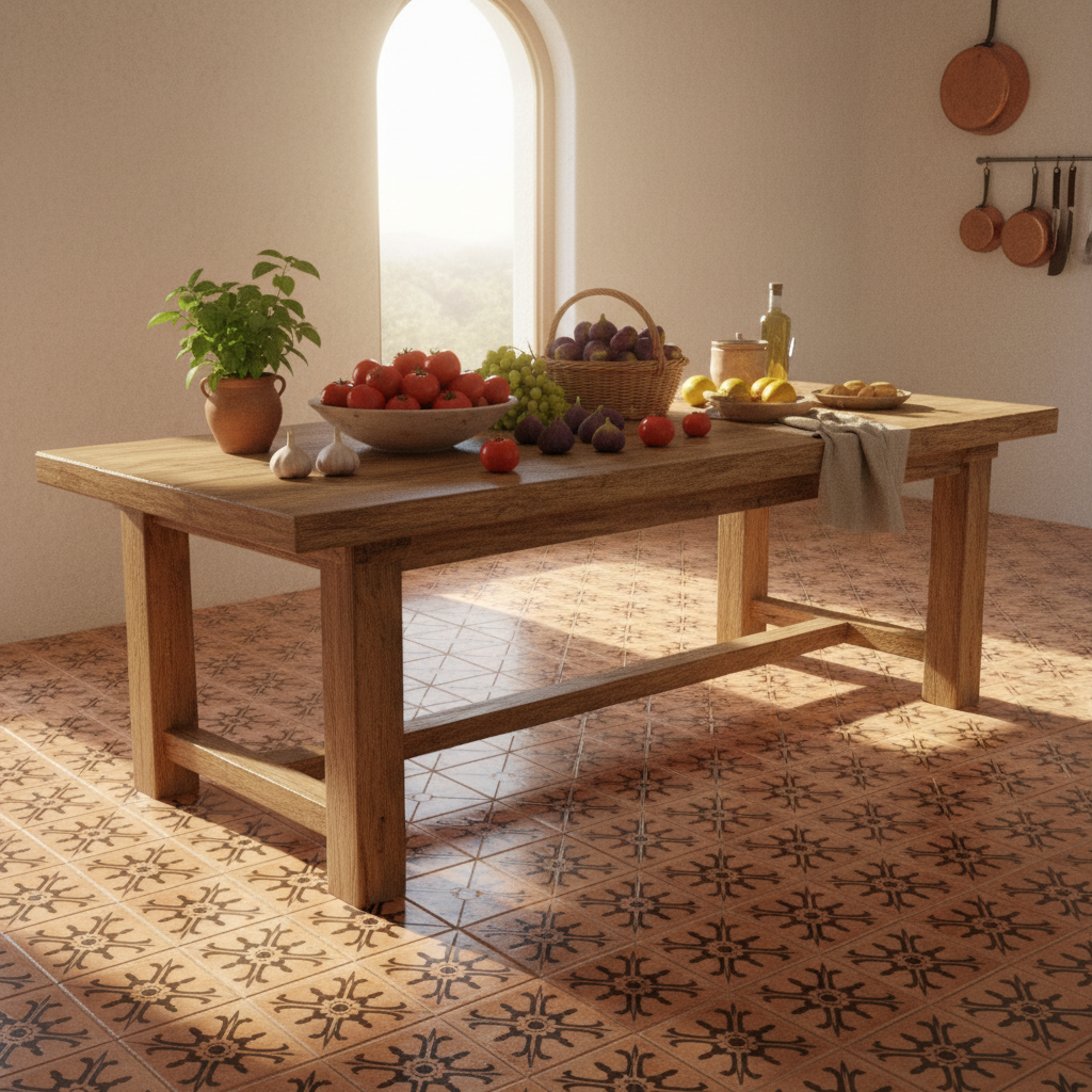 Tile Stencil - Design 39 - Kitchen Floor