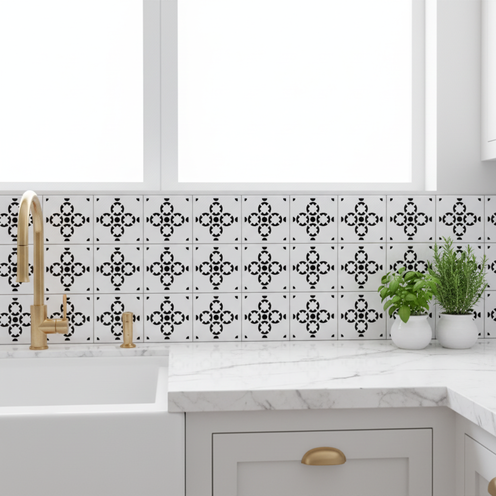 Tile Stencil - Design 40 - Kitchen Sink