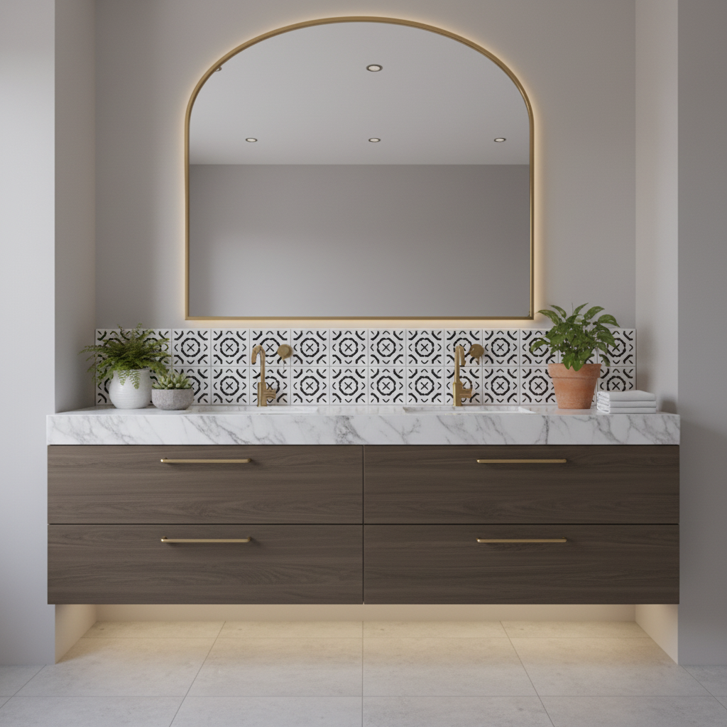 Tile Stencil - Design 41 - Bathroom Sink