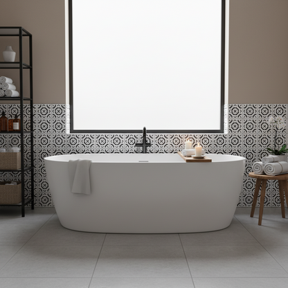 Tile Stencil - Design 41 - Bathroom Wall
