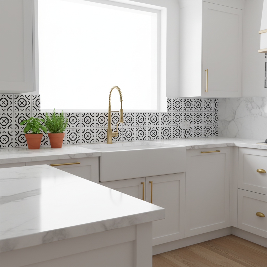 Tile Stencil - Design 41 - Kitchen Sink
