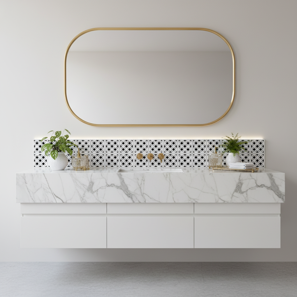 Tile Stencil - Design 42 - Bathroom Sink