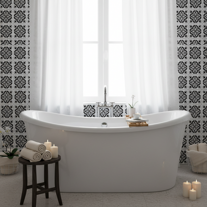 Tile Stencil - Design 43 - Bathroom Wall