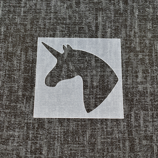Unicorn Head Stencil