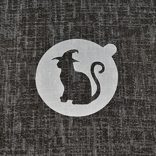 Witches Cat - Reusable Coffee Stencil