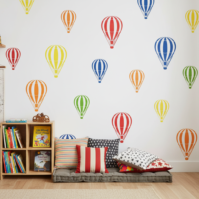 Hot Air Balloon Stencil