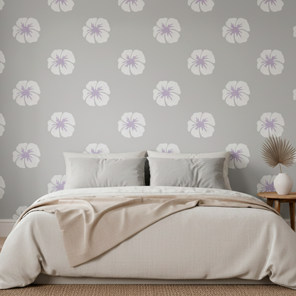 Hibiscus Head Floral Flower Stencil