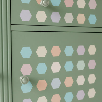 Hexagons Pattern Stencil - Design 1