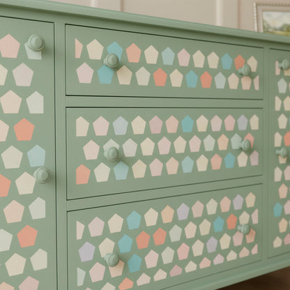 Pentagons Pattern Stencil