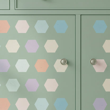 Hexagons Pattern Stencil - Design 2