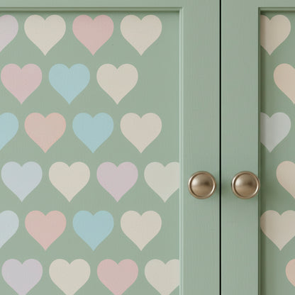 Hearts Pattern Stencil - Design 2
