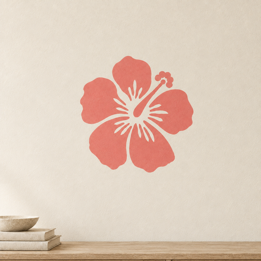 Hibiscus Floral Flower Stencil