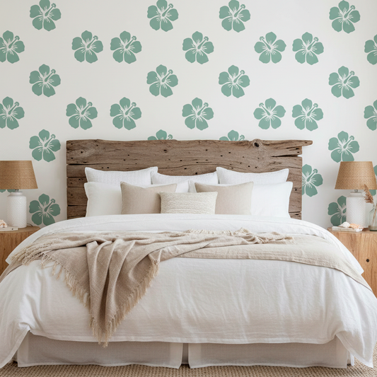 Hibiscus Floral Flower Stencil