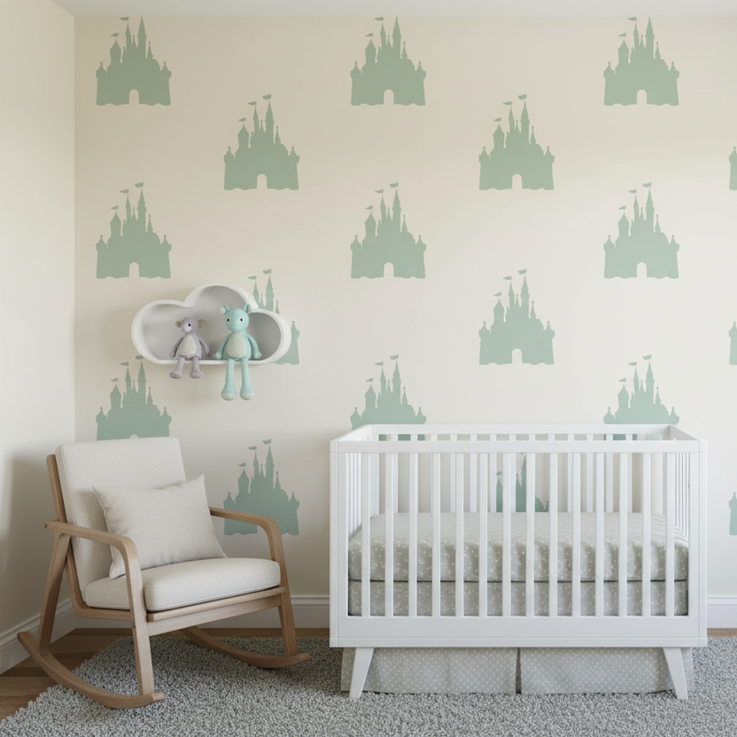 Fantasy Castle Stencil