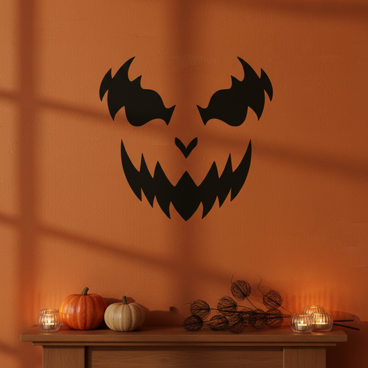 Scary Face Stencil
