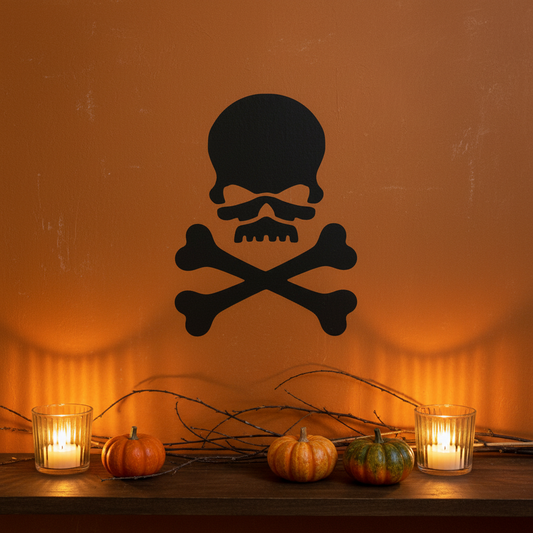 Skull and Crossbones Stencil - Design 2