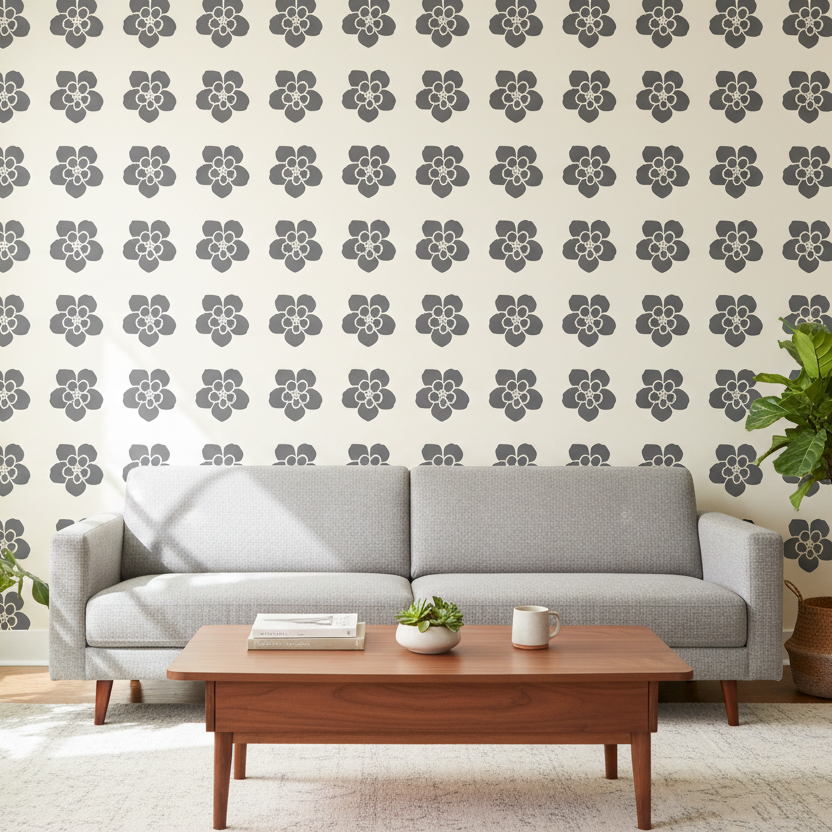 Flower Stencil - Design 4