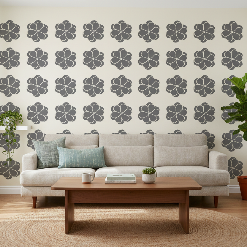 Flower Stencil - Design 9