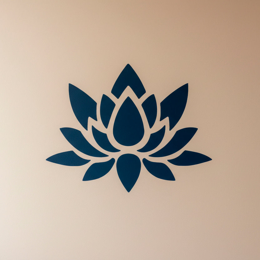 Lotus Floral Flower Stencil