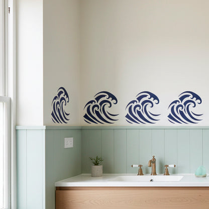Ocean Wave Stencil