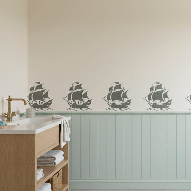 Pirate Ship Stencil