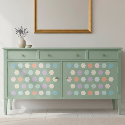 Hexagons Pattern Stencil - Design 2