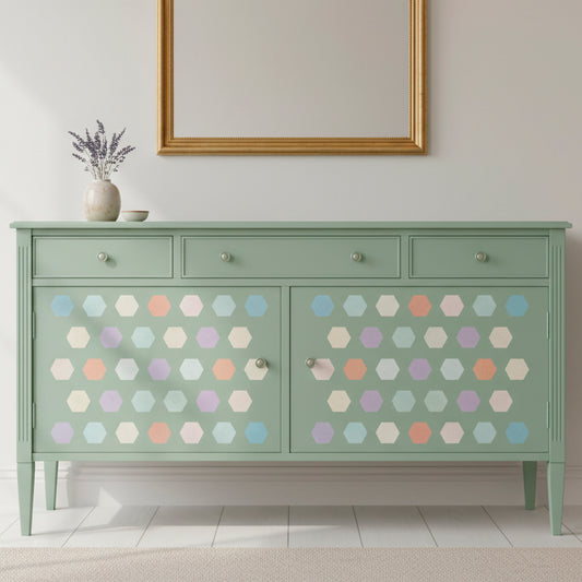 Hexagons Stencil - Design 2