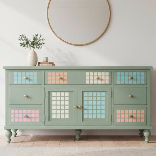 Squares Pattern Stencil - Design 1