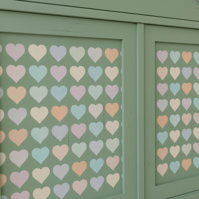 Hearts Pattern Stencil - Design 1