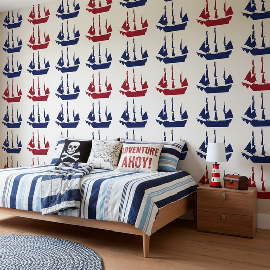 Pirate Ship Stencil