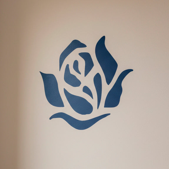 Rose Head Floral Stencil