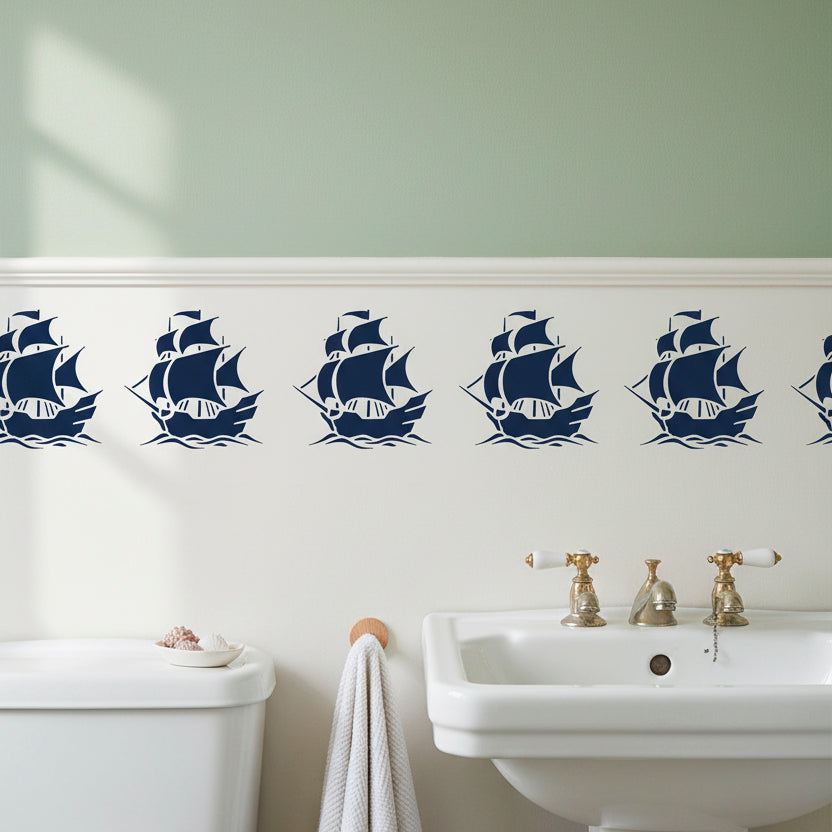 Pirate Ship Stencil