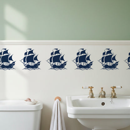 Pirate Ship Stencil