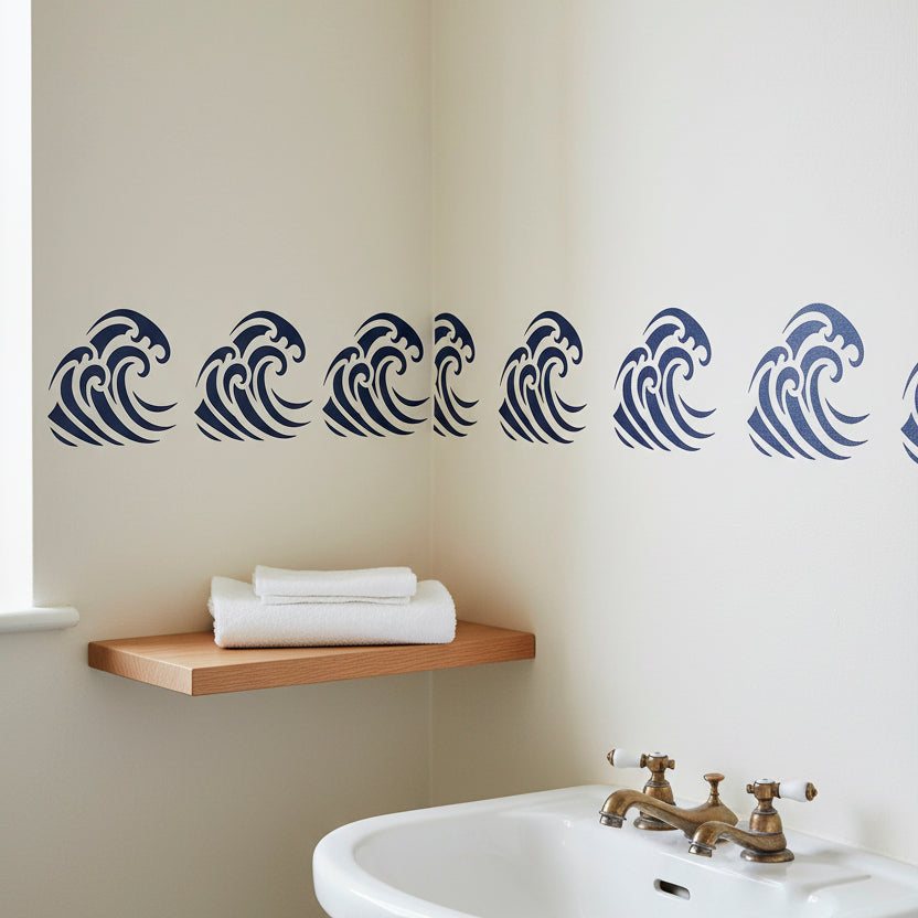 Ocean Wave Stencil