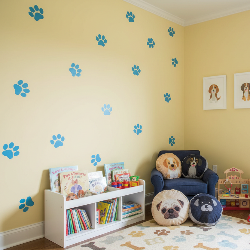 Paw Print Stencil