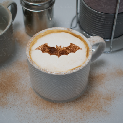 Bat - Reusable Coffee Stencil