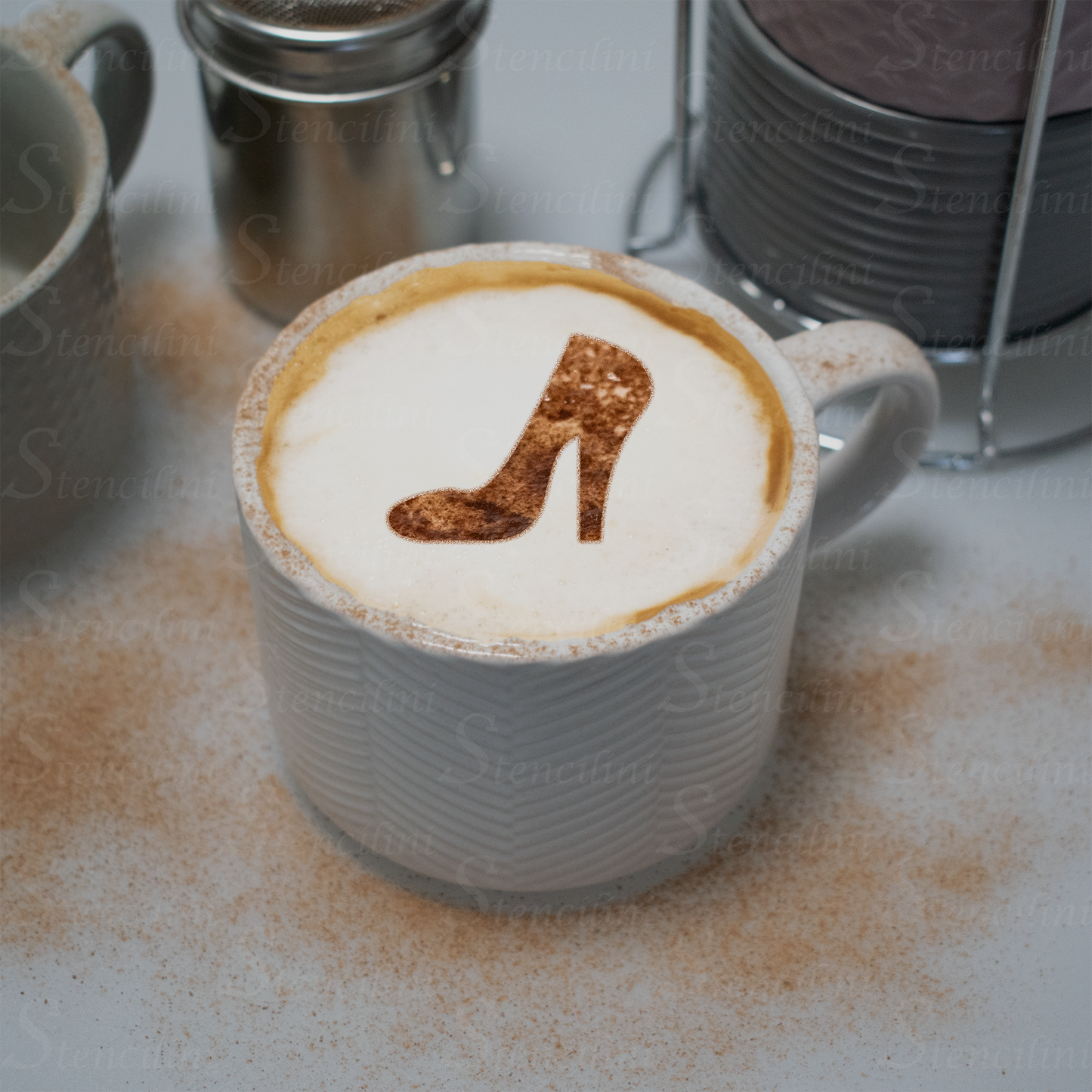 High Heel Shoe - Reusable Coffee Stencil