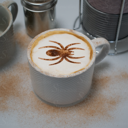 Spider - Reusable Coffee Stencil